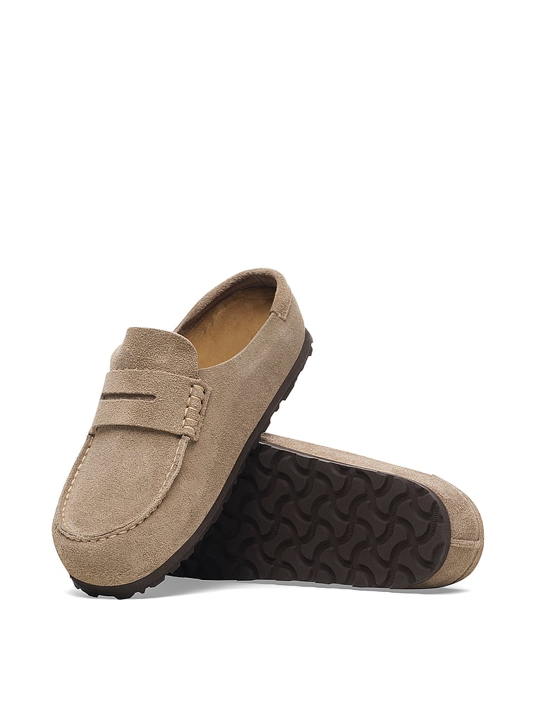 Birkenstock Naples Wrapped Clogs, Taupe, onModelBack, 2 of 4