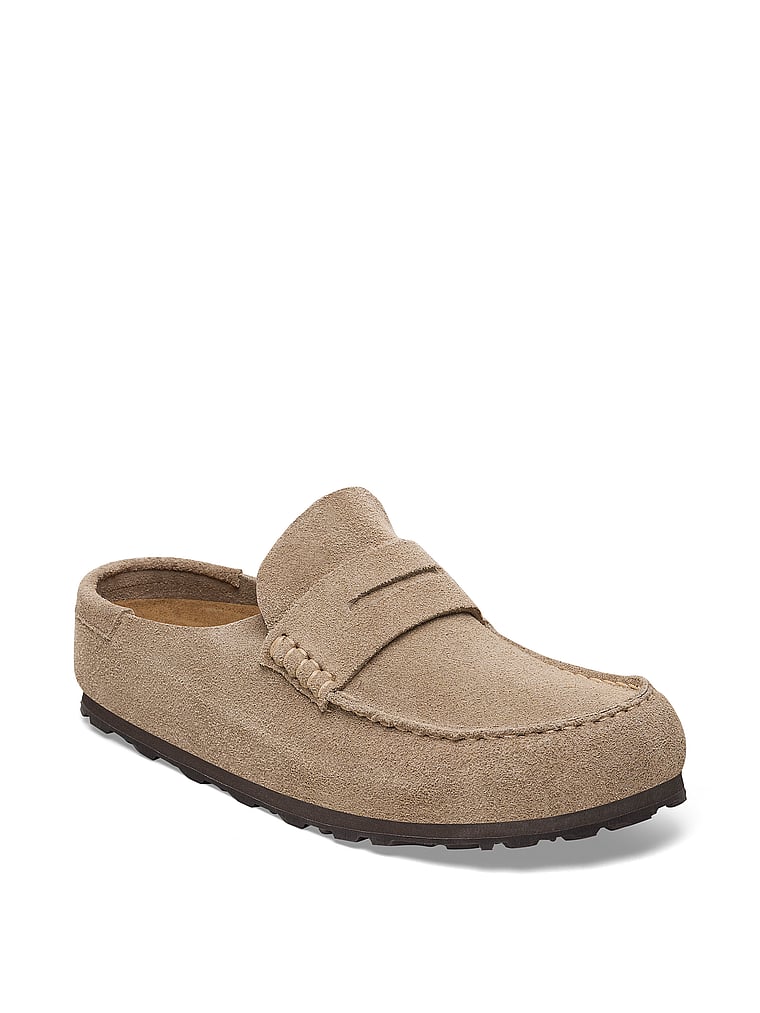 Birkenstock Naples Wrapped Clogs, Taupe, onModelFront, 1 of 4