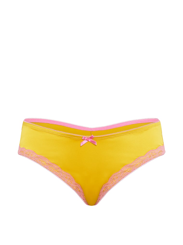 Victoria's Secret, Victoria's Secret Tease Fresh Squeezed Embroidery Cheeky Panty, Star Fruit, offModelFront, 4 of 4