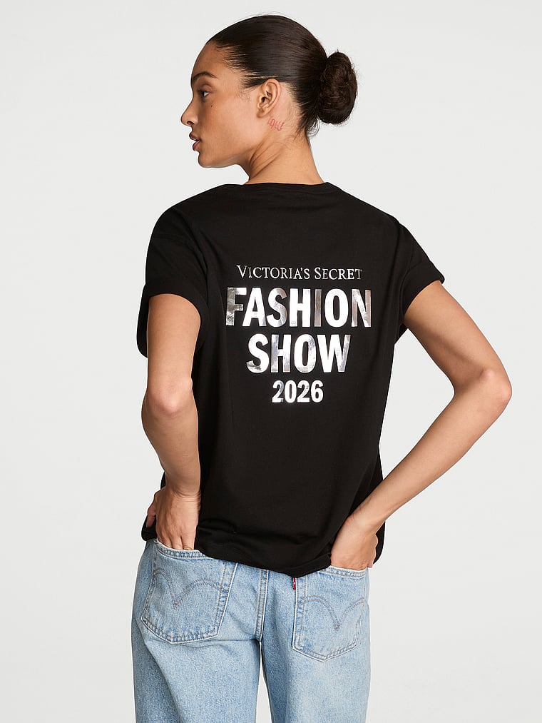 Victoria's Secret, Angel Essentials 100% Cotton Boyfriend Oversized Tee, onModelBack, 2 of 2