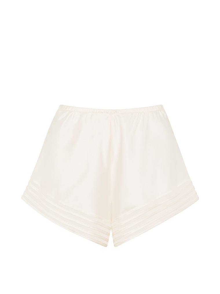 Victoria's Secret, Very Sexy Washable Silk Sheer Stripe Short, Coconut White, offModelFront, 3 of 3