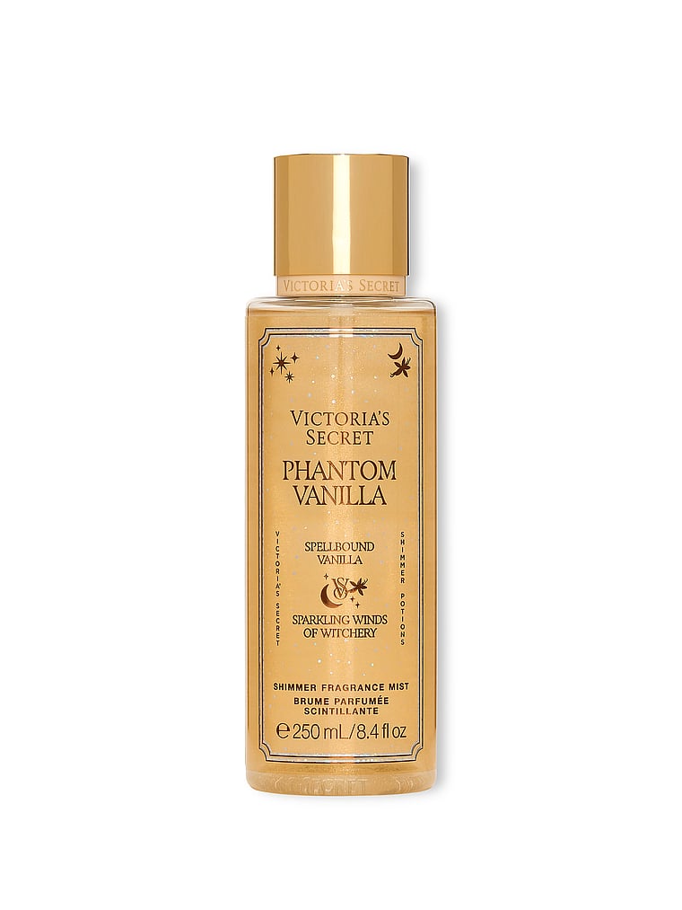 Victoria's Secret, Body Fragrance Potions After Dark Shimmer Fragrance Mist, Phantom Vanilla, onModelFront, 1 of 3