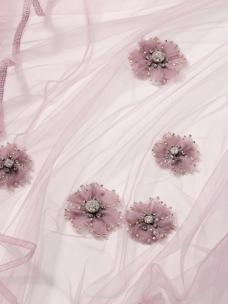 Atelier Victoria's Secret Ethereal Embellished Tulle Long Robe