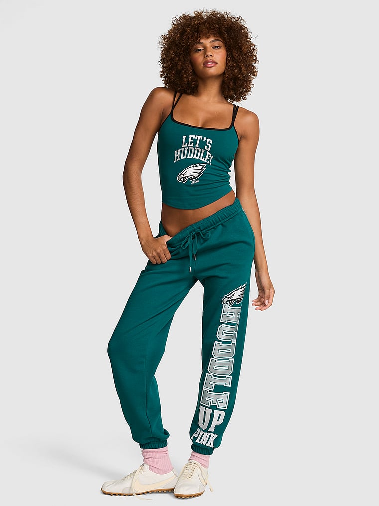 NFL Collection Campus Fleece™ Bling Sweatpants, Eagles- Moroccan Blue, onModelFront, 1 of 4