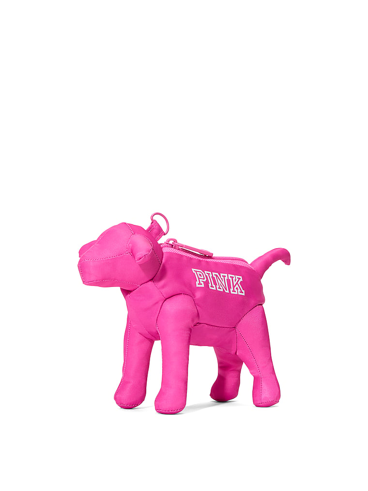 PINK Packable Tote Bag, Pink Gossip Dog Print, offModelFront, 4 of 5