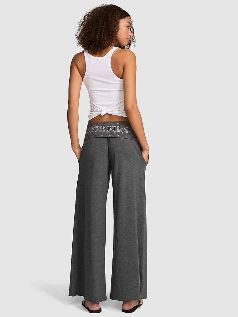 All-Day Cotton™ Foldover Wide-Leg Pants
