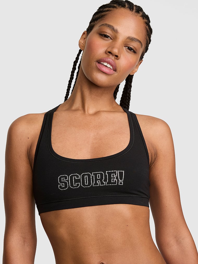 Cotton Dorm Fleece Unlined Racerback Bralette