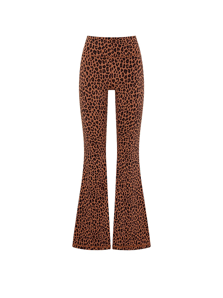 PINK PINK Relay™ Twist-Band Super Flare Leggings, Leopard, offModelFront, 3 of 4