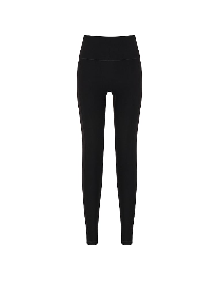 Victoria's Secret, VSX VSX New Essential High-Rise Pocket Legging, Heather Black, offModelFront, 3 of 3
