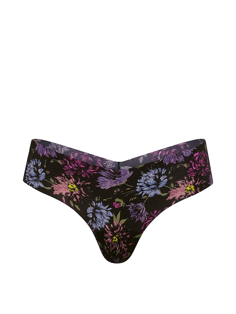 Victoria's Secret, No-Show No-Show Thong Panty, Print, offModelFront, 3 of 3