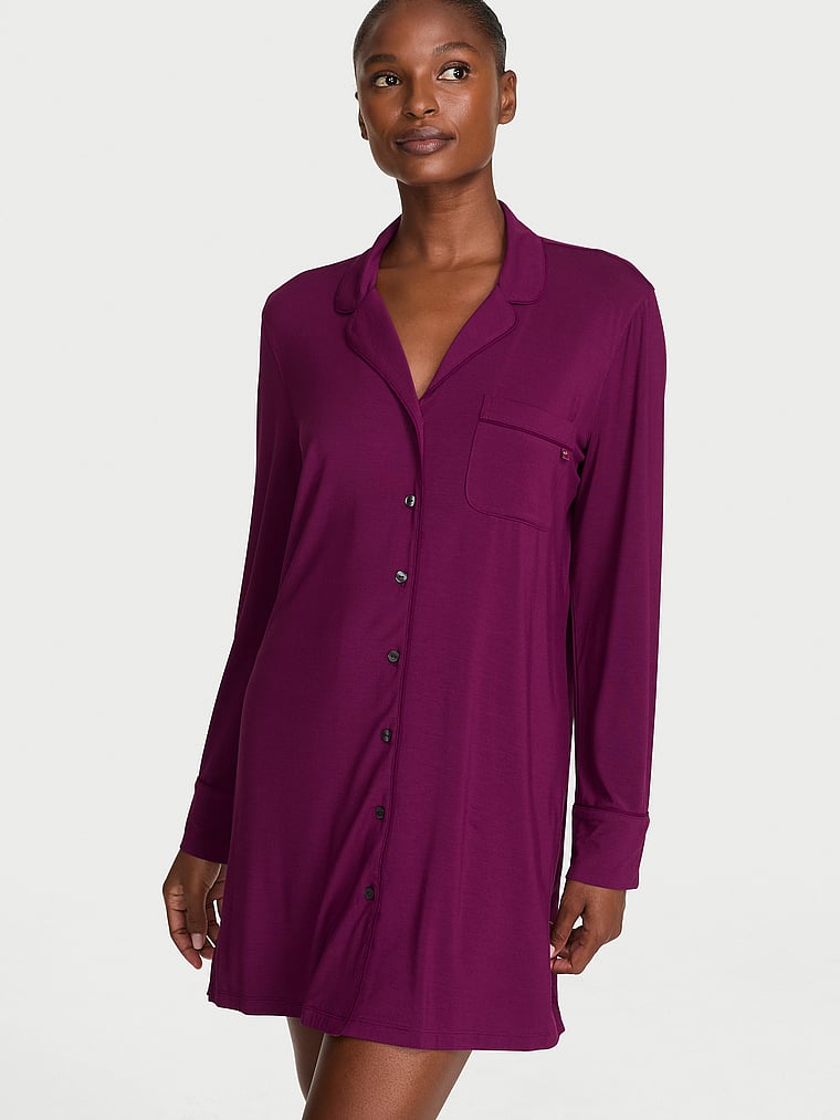 SoSoft™ Modal Button-Front Sleepshirt