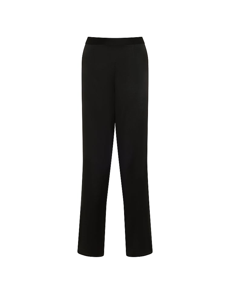 Victoria's Secret, Very Sexy Silk Trouser, Black, offModelFront, 3 of 4