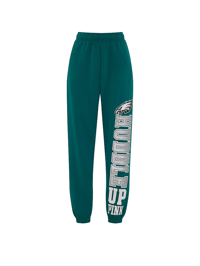 NFL Collection Campus Fleece™ Bling Sweatpants, Eagles- Moroccan Blue, offModelFront, 3 of 4
