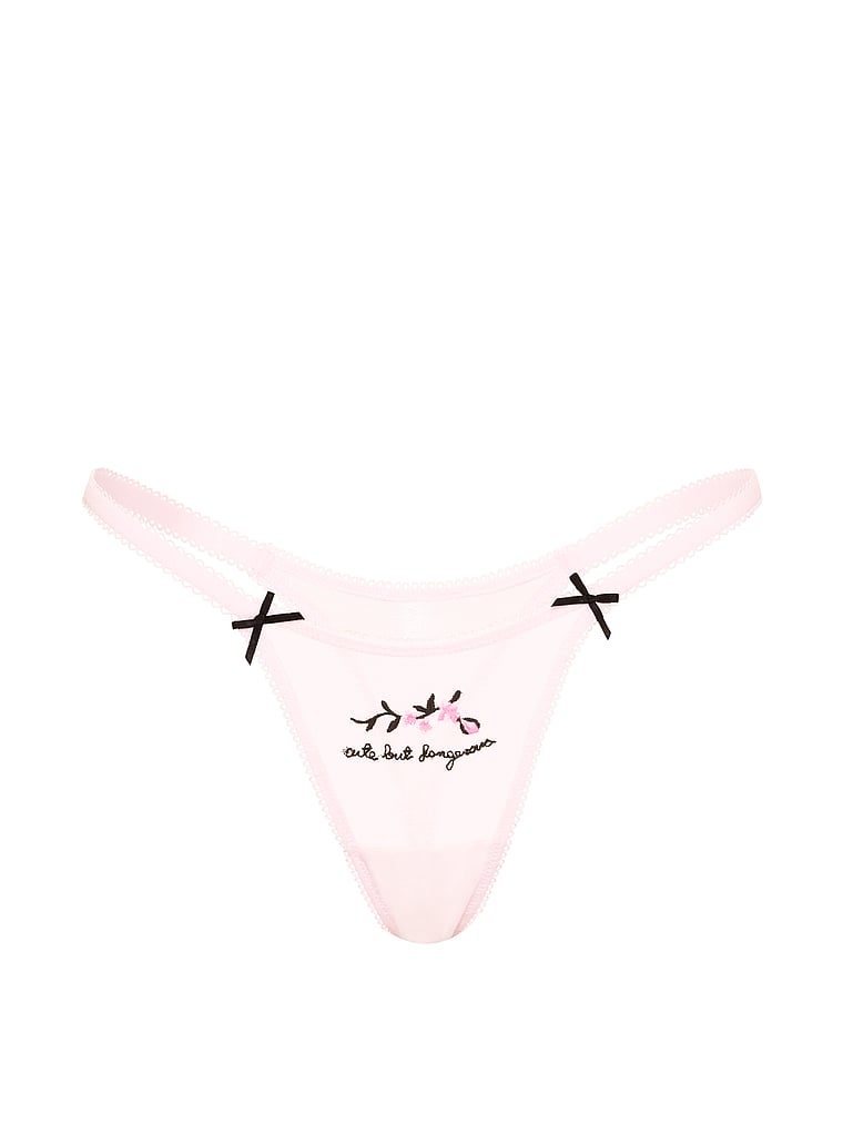 PINK PINK Wink™ Micro Thong Panty, Pink Tulip, offModelFront, 4 of 5