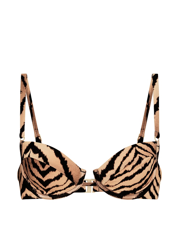 Victoria's Secret, Victoria's Secret Swim Unlined Balconette Bikini Top, offModelFront, 4 of 4