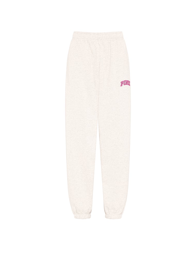 PINK Campus Fleece™ Sweatpants, Snow Heather, offModelFront, 2 of 4