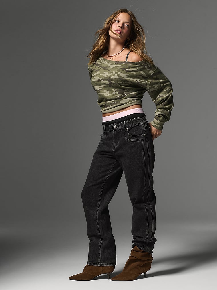 Low-Rise Boyfriend Jeans