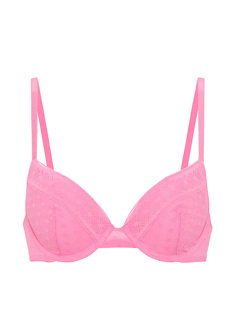 Victoria's Secret, Victoria's Secret Sexy Tee Sophia Lace Push-Up Bra, Sexy Little Pink, offModelFront, 3 of 3