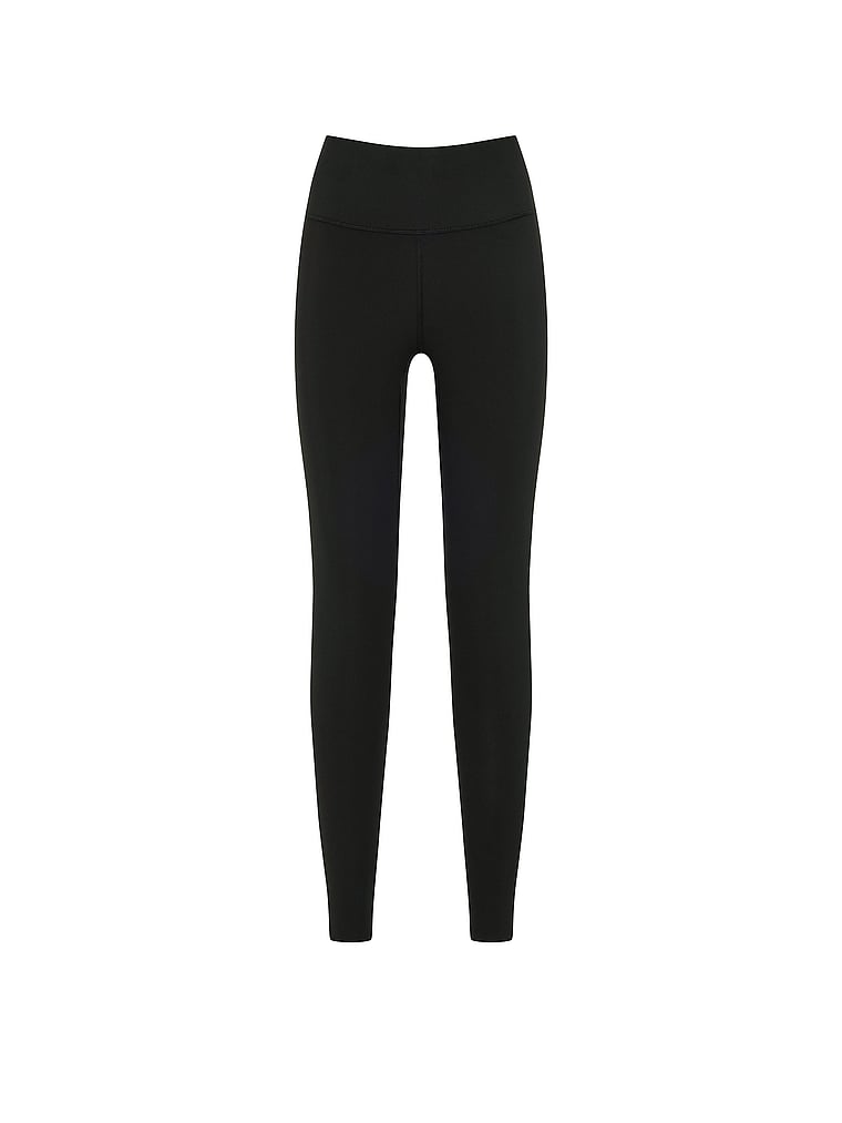 PINK PINK Relay™ Baby-Rib Leggings, Pure Black, offModelFront, 3 of 3