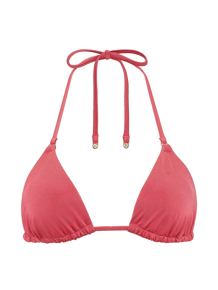 Victoria's Secret, Victoria's Secret Swim Triangle Bikini Top, Spring Rose, offModelFront, 3 of 3