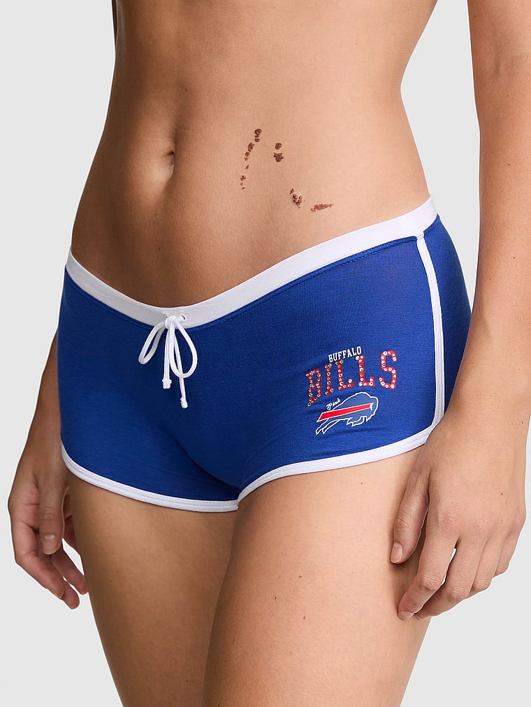 NFL Collection Cotton Dorm Bling Boyshort, onModelFront, 1 of 5