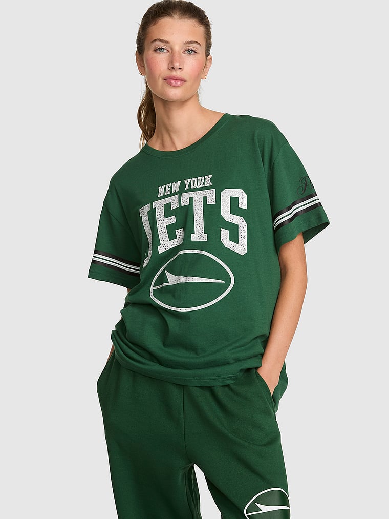 NFL Collection Campus Cotton™ Bling Tee, onModelFront, 1 of 4