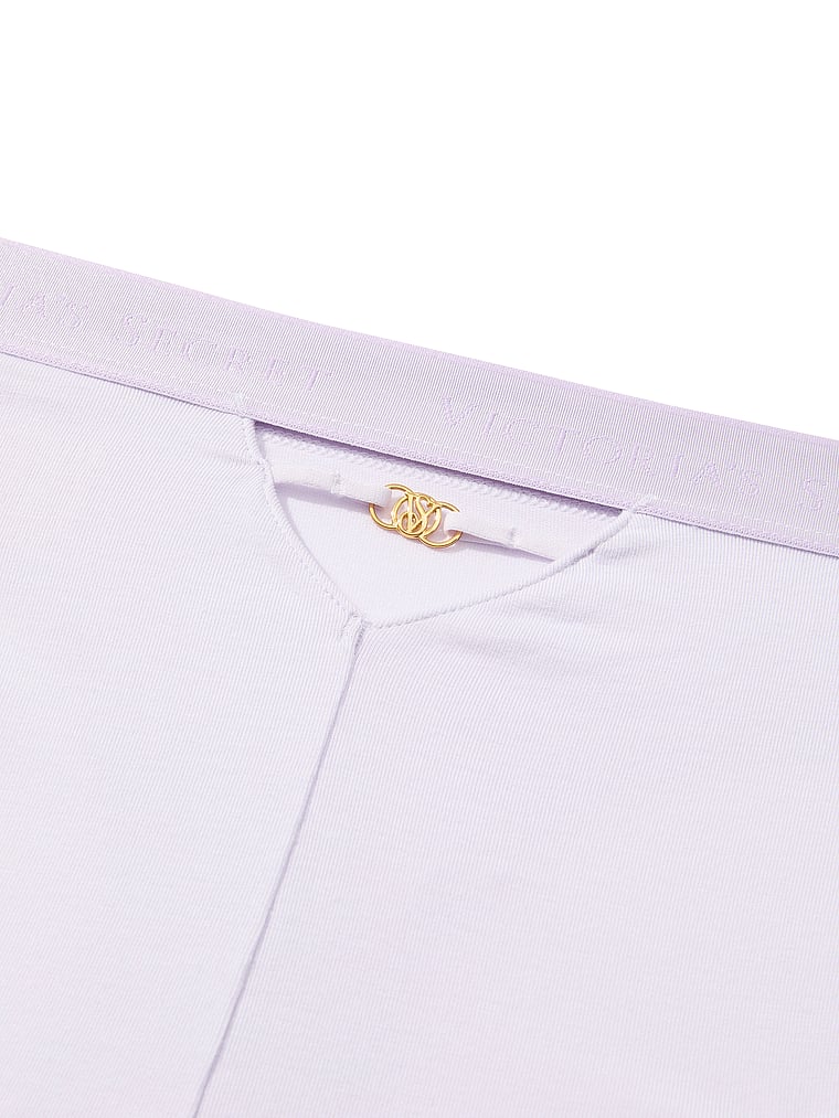 Victoria's Secret, Cotton Shine Logo Cotton Hiphugger Panty, Purple Whisper, detail, 4 of 4