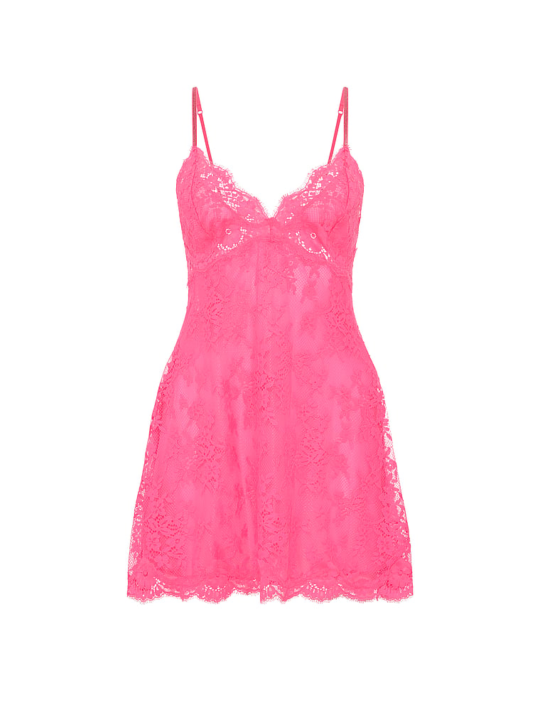 Twinkle Strap Lace Mini Slip Dress