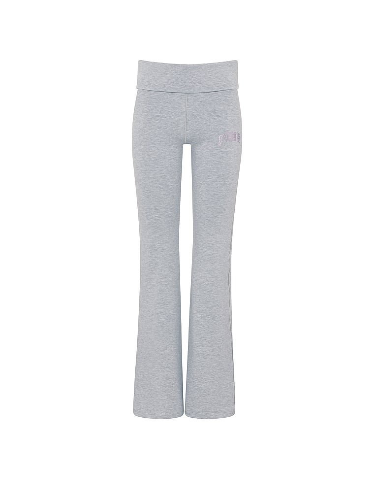 PINK All-Day Cotton™ Foldover Flare Leggings, Miami Icons, offModelFront, 3 of 3