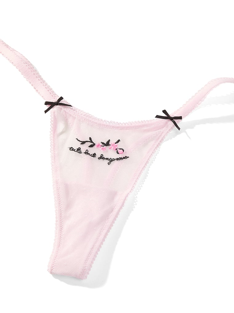 PINK PINK Wink™ Micro Thong Panty, Pink Tulip, detail, 5 of 5