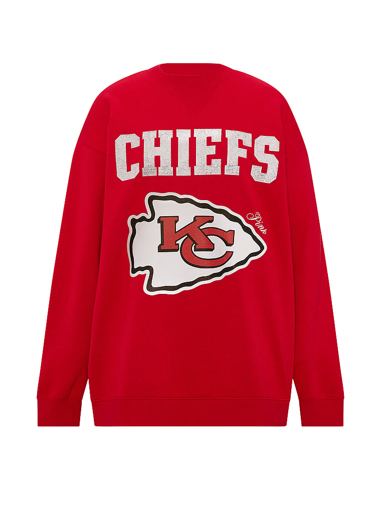 NFL Collection Campus Fleece™ Bling Crew Sweatshirt, offModelFront, 3 of 3