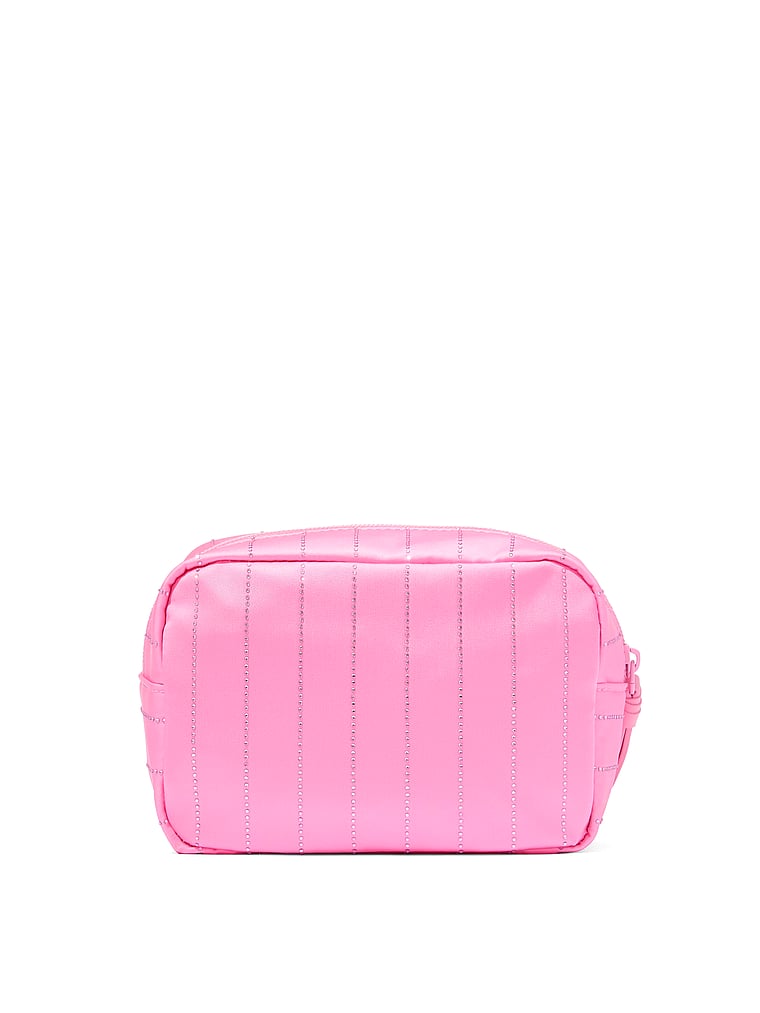 Victoria's Secret, Victoria's Secret Diamanté Travel Makeup Bag, Victoria Pink Diamante, onModelSide, 3 of 3