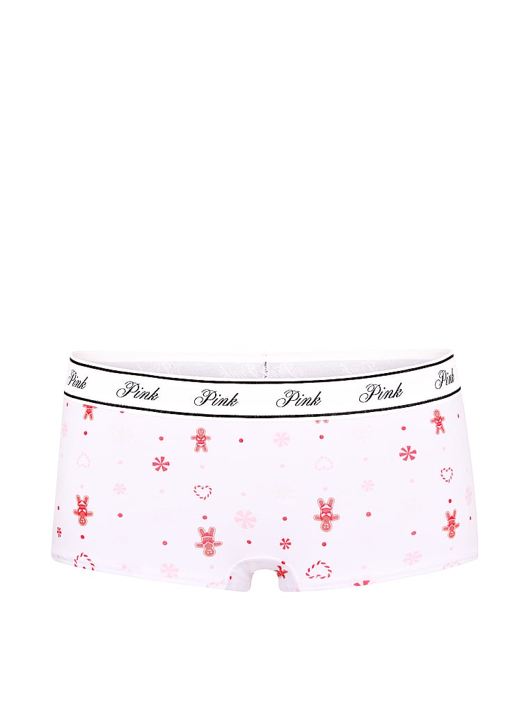 PINK Lacie Logo Boyshort Panty, Print, offModelFront, 3 of 3