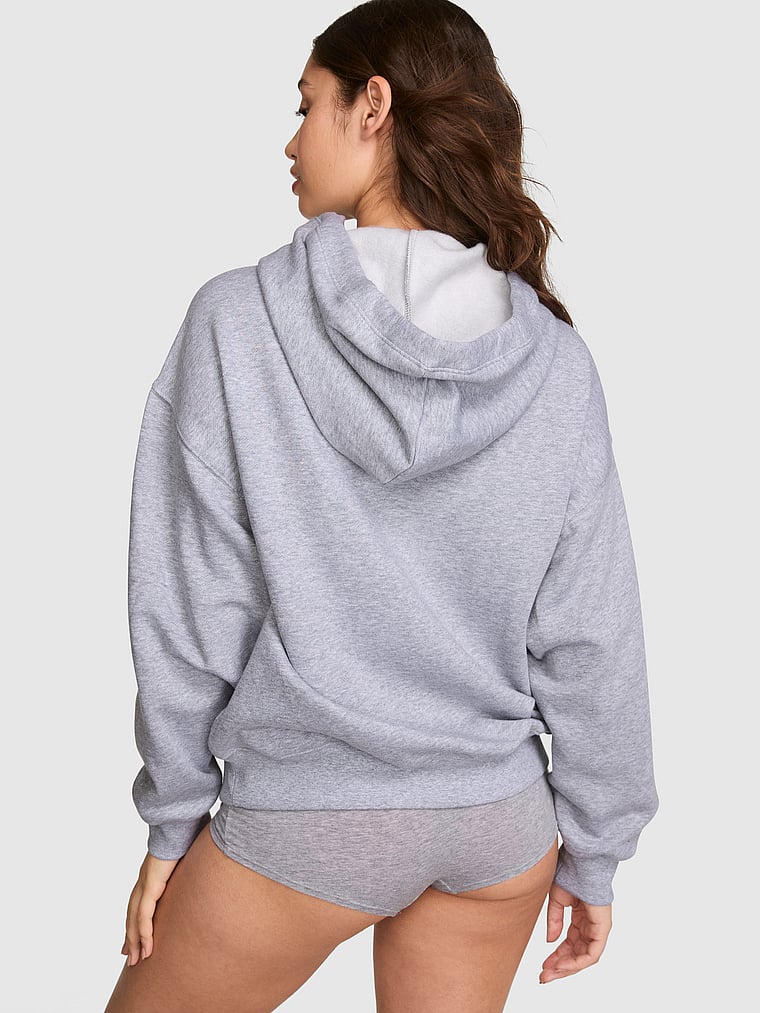PINK Campus Fleece™ Full-Zip Hoodie, Texas Icons, onModelBack, 2 of 3