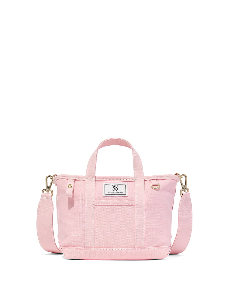 Victoria's Secret, Victoria's Secret VS Icon Mini Canvas Tote Bag, onModelFront, 2 of 4