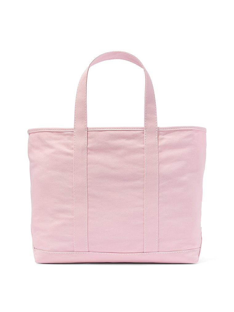 Victoria's Secret, Victoria's Secret VS Icon Large Canvas Tote Bag, Pretty Blossom, onModelBack, 3 of 5