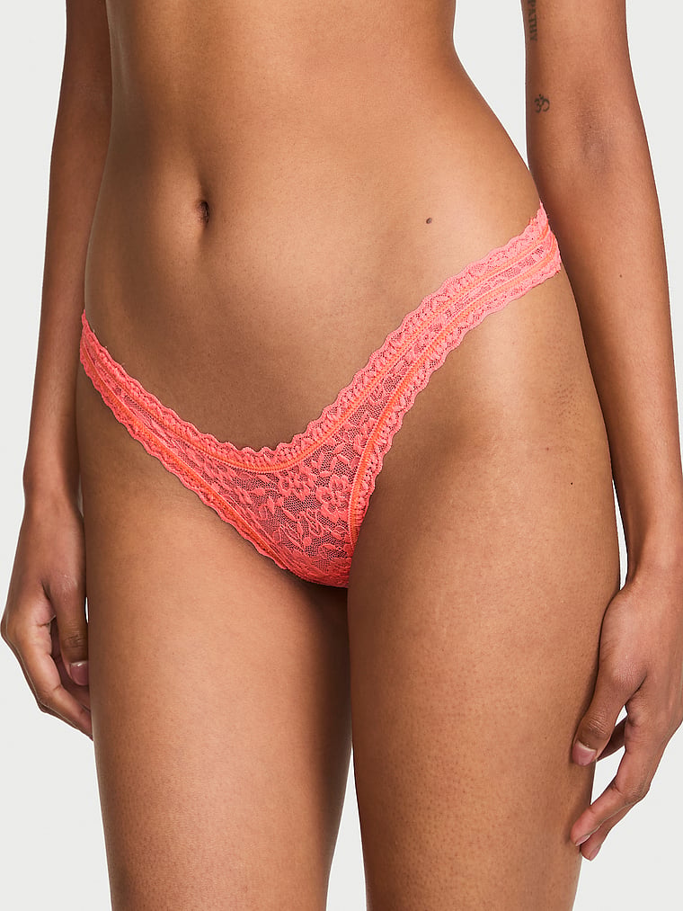 Lace Ultra-Mini Scoop Thong Panty
