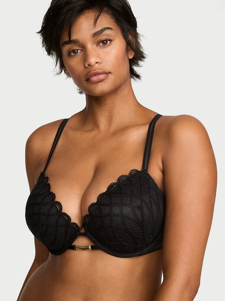 Viper Embroidery Push-Up Bra
