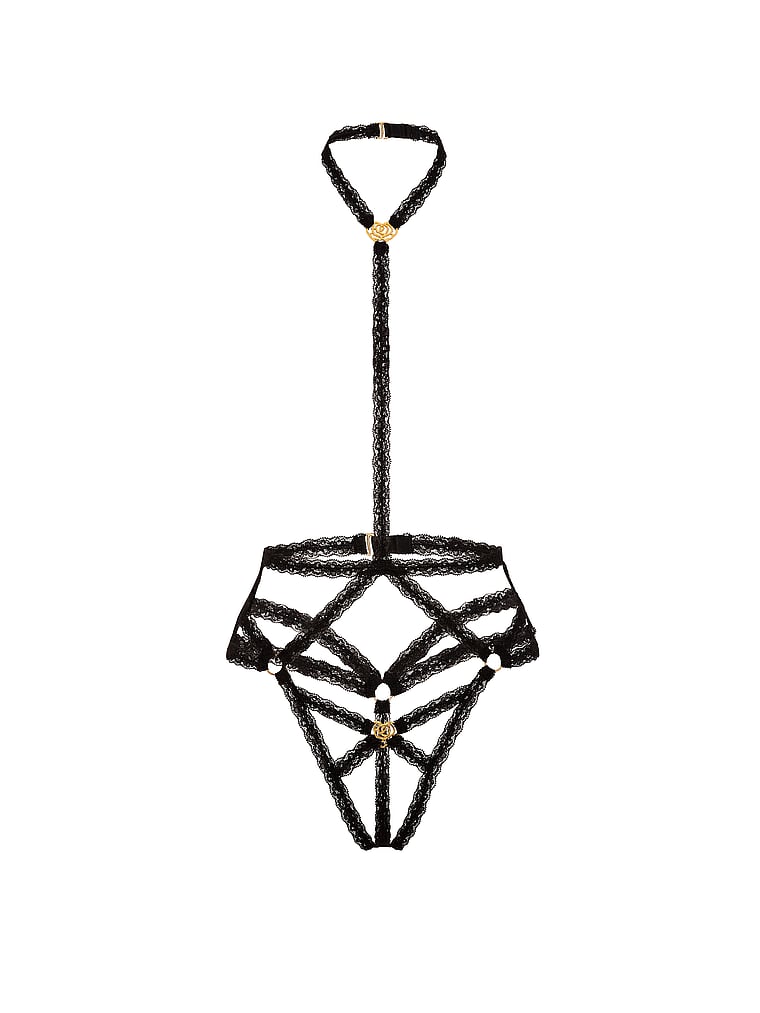 Rose Hardware Lace Strappy Naked Playsuit