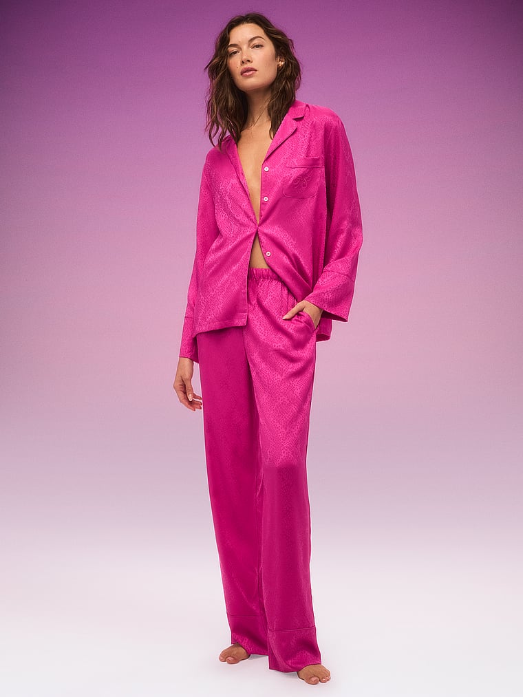 Signature Satin Long Pajama Set