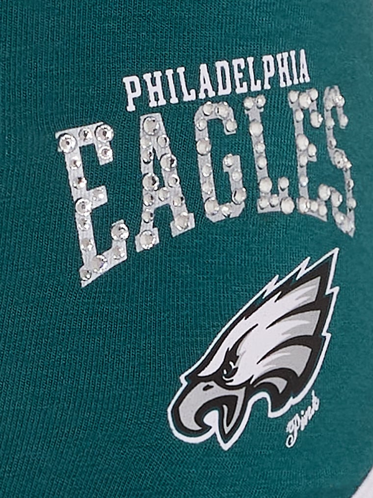 NFL Collection Cotton Dorm Bling Boyshort, Eagles- Moroccan Blue, detail, 4 of 4