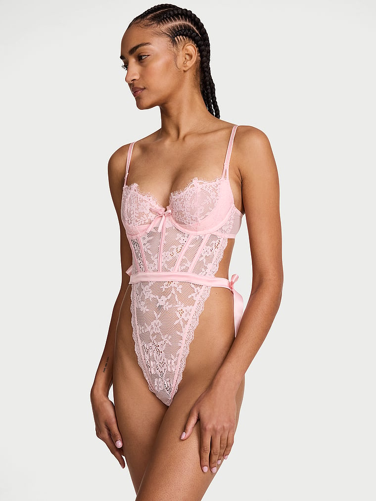 Wicked Unlined Lace Teddy