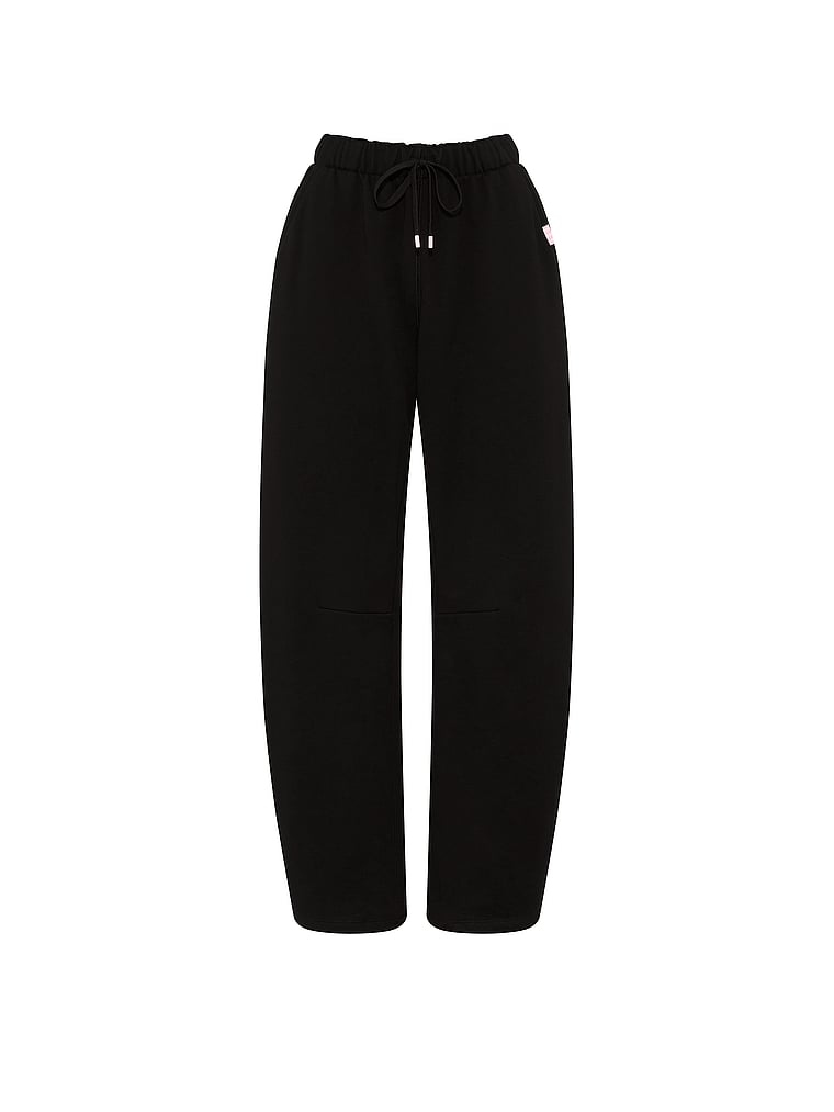 Victoria's Secret, Angel Essentials VSFS '26 Iconic Fleece Barrel Sweatpant, Black, offModelFront, 4 of 4