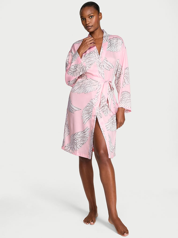 Signature Satin Midi Robe