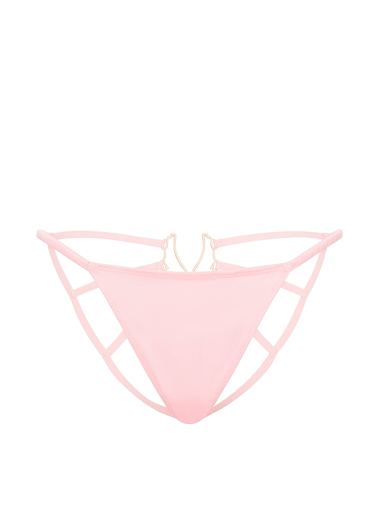 Victoria's Secret, Very Sexy Strappy-Back High-Leg Cheeky Panty, Pretty Blossom, offModelFront, 4 of 5