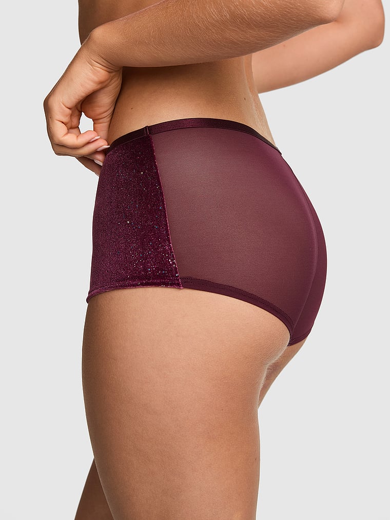 PINK Plush Touch Boyshort Panty, onModelBack, 2 of 5