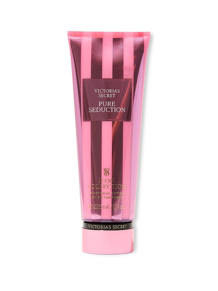 Victoria's Secret, Body Fragrance Pure Seduction Icon Fragrance Lotion, Pure Seduction, onModelFront, 1 of 2