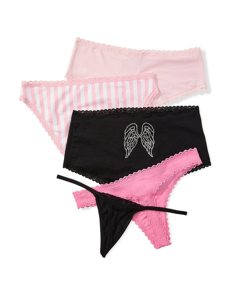 VSFS '26 5-Pack Cotton Lace-Trim Mixed Silhouette Panties