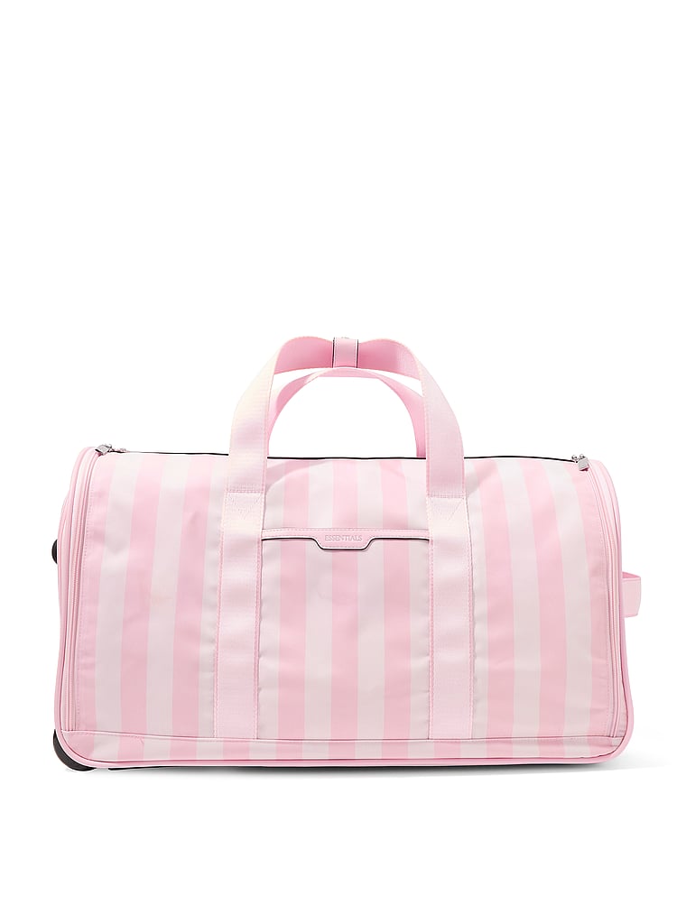 Victoria's Secret, Victoria's Secret The 48-Hour Weekender Rolling Duffle Bag, Heritage Stripe, detail, 4 of 4