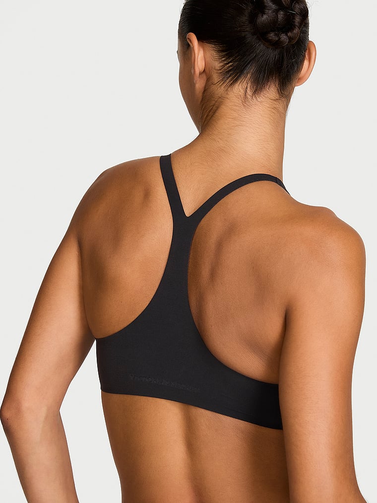 Victoria's Secret, The T-shirt SlumberBra™ Racerback, Black, onModelFront, 1 of 3 Nikita  is 5'10" or 178cm and wears 34B or Small